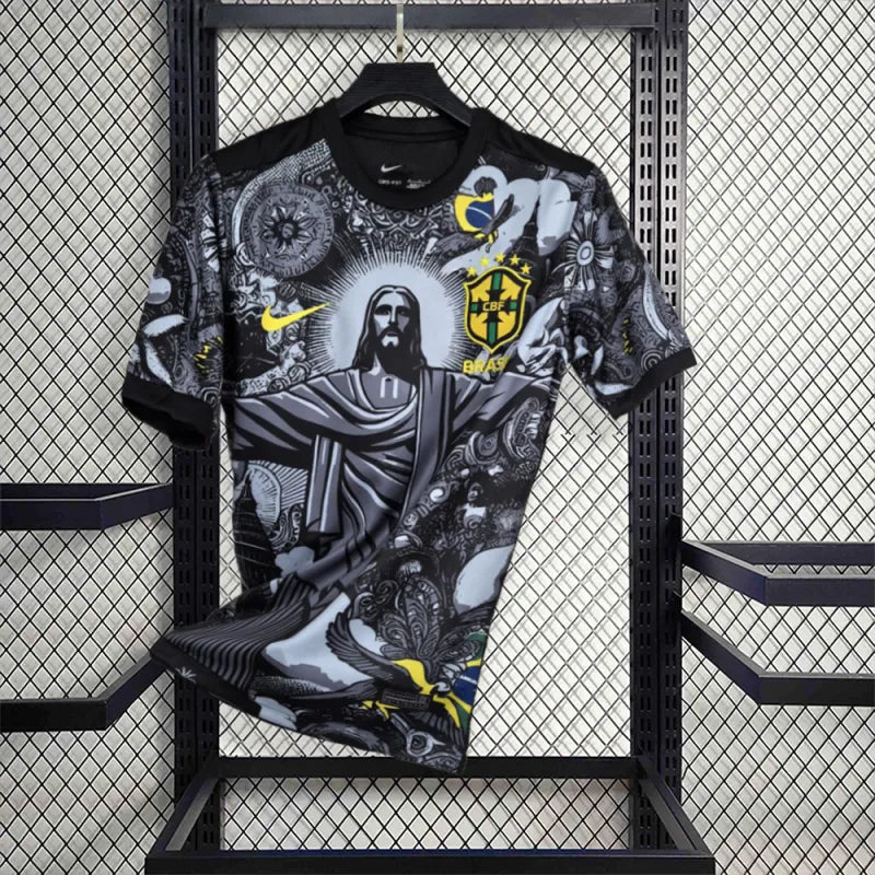 2024 Brazil Nation Christ the Redeemer Special Kit Shirt Football Soccer Jersey