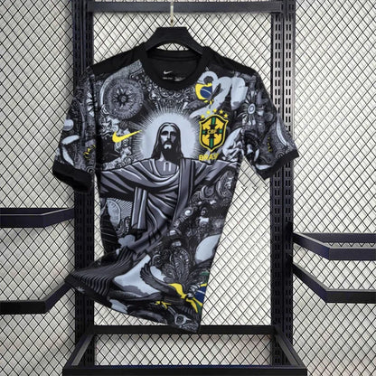 2024 Brazil Nation Christ the Redeemer Special Kit Shirt Football Soccer Jersey