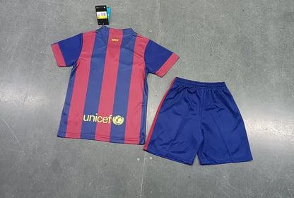 Barcelona Home 2014-15 Retro Kids Kits Jersey+Shorts