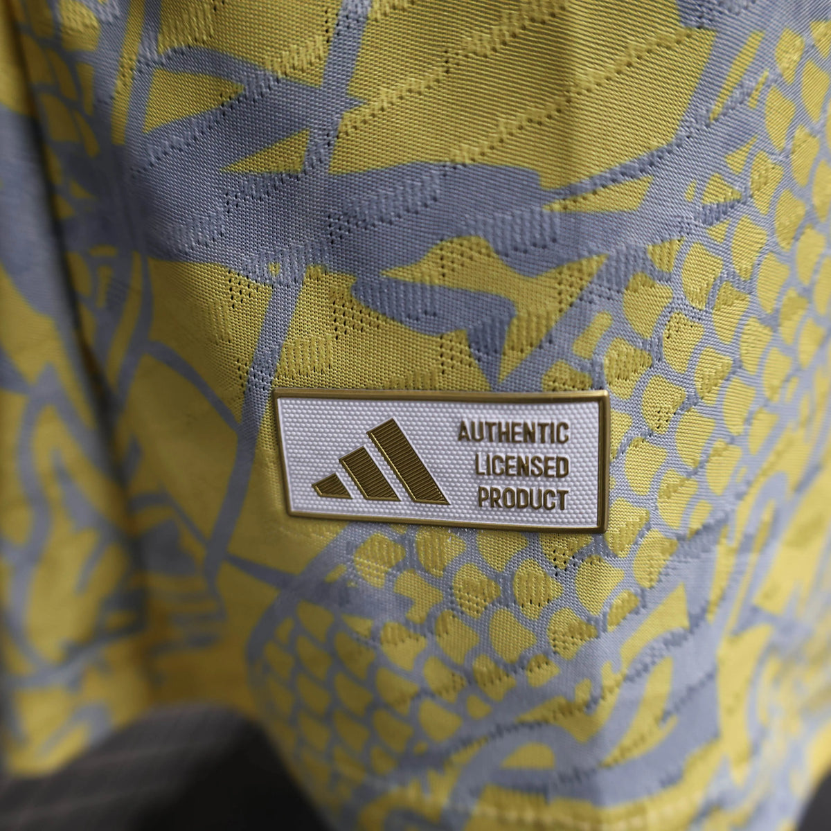 Real Madrid Men's Polo Shirt Dragon Pattern Yellow Jersey 25-26