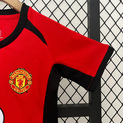 Manchester United 02-04 Home Retro Kid Kits Youth Apparels Jersey