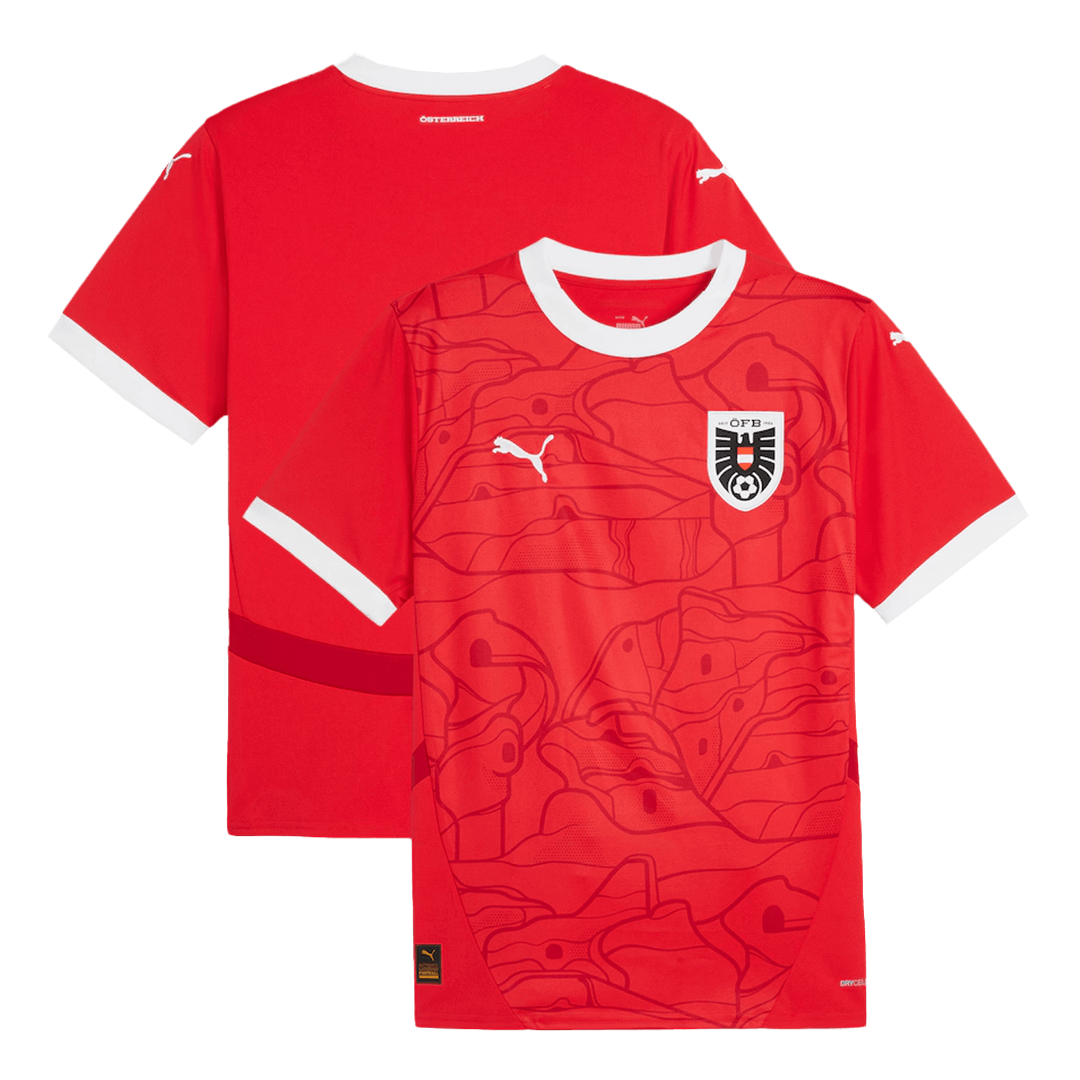 Puma Austria Soccer Jersey Home Custom Shirt 2024