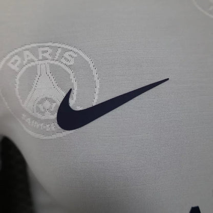Player Version 25-26 PSG White with Embossed PSG Badge Pattern Jersey