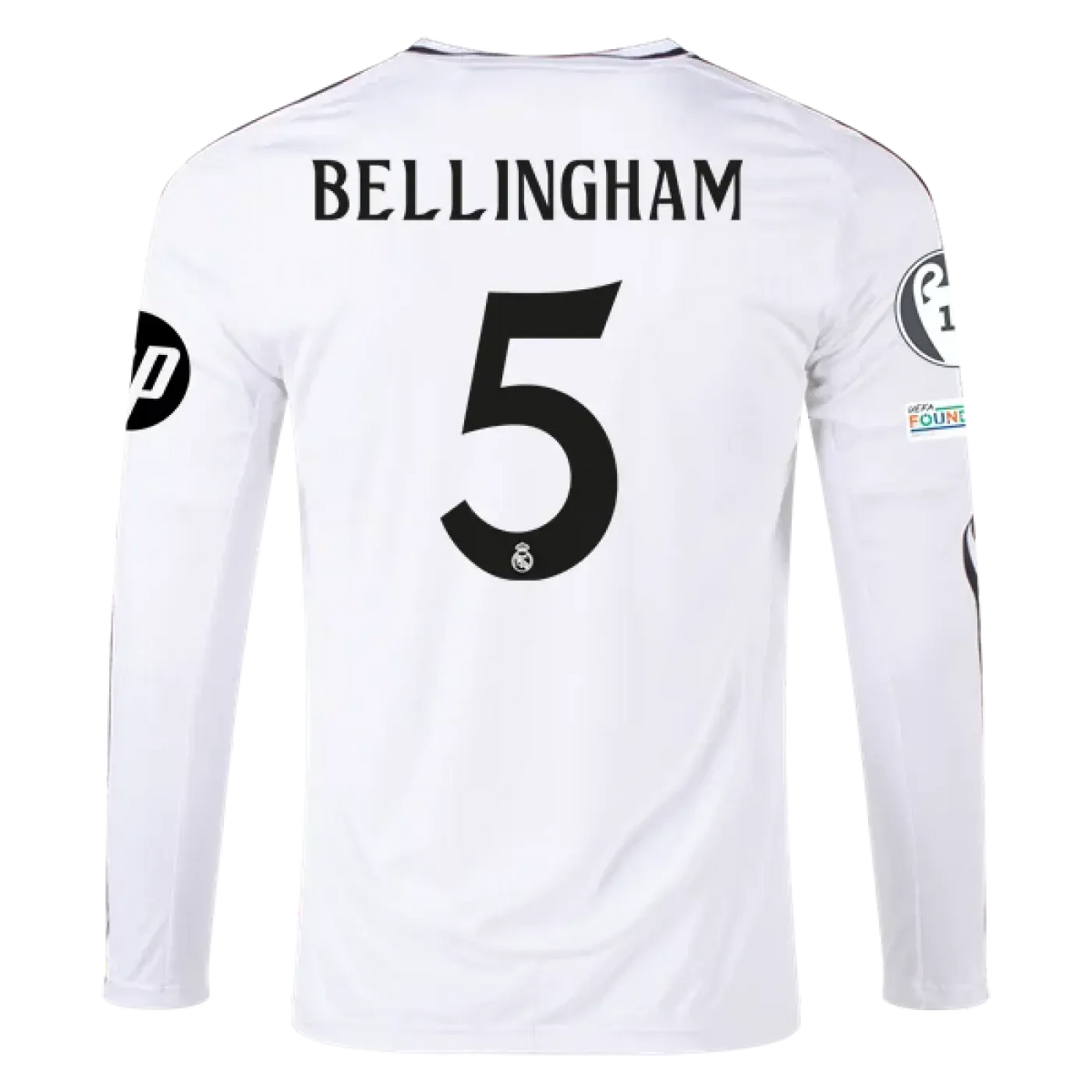 BELLINGHAM #5 Real Madrid Home Long Sleeve Replica Jersey 2024-25