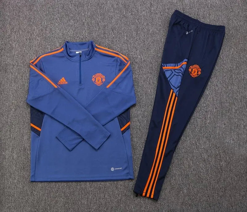 Manchester United Half-Pull Training Jersey Grey Basket Football Jersey 2022/2023