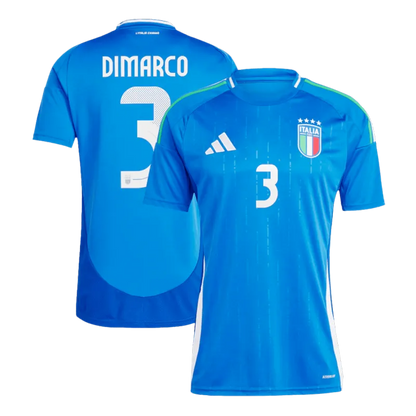 2024 EURO Nation Italy Home Jersey CHIESA #14 BARELLA #18 DIMARCO #3