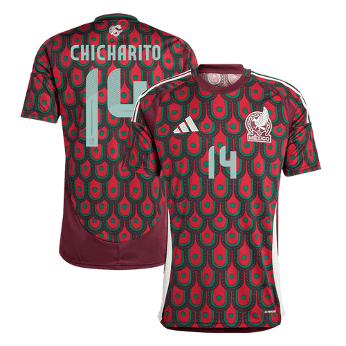 Mexico Adidas CHICHARITO #14 Copa América Soccer Jersey Home Custom Shirt 2024