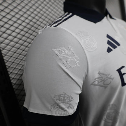 Real Madrid Men's Polo Shirt White 25-26