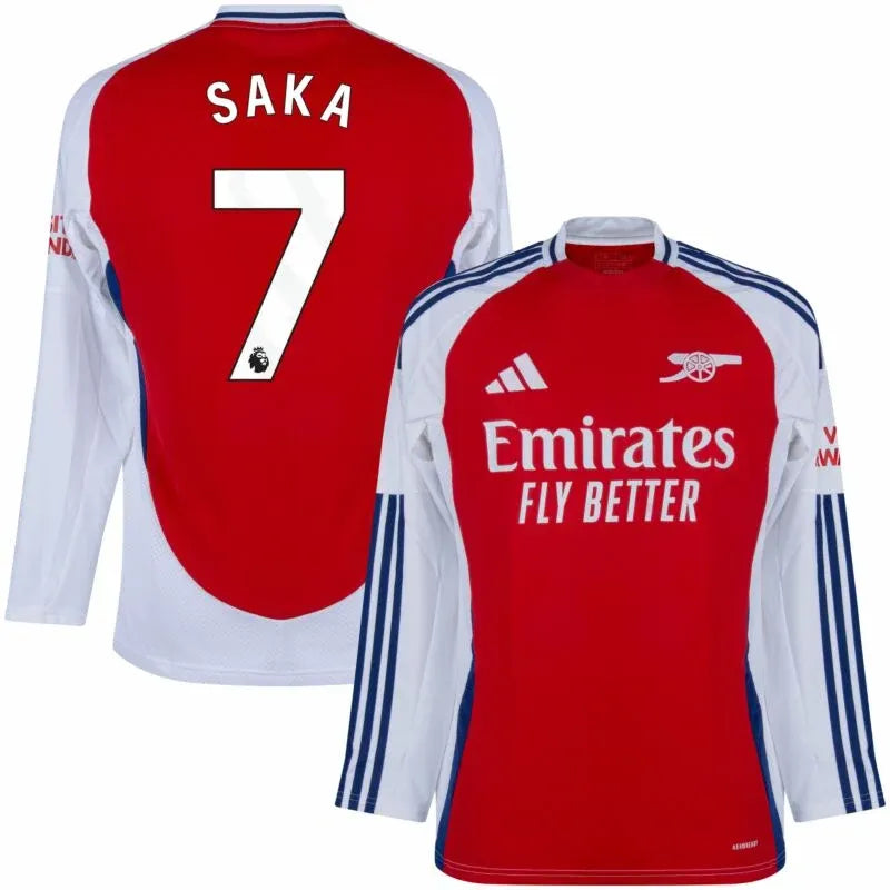 Arsenal Home Long sleeves Saka 7 Shirt 2024-2025 Size：S-4XL