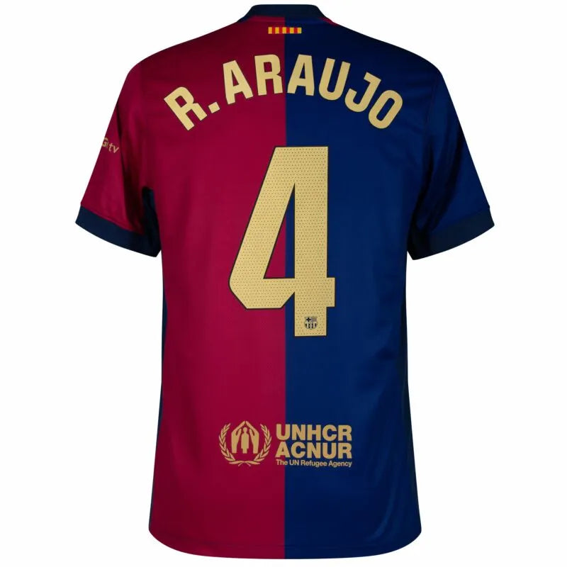 Barcelona Home R.Araujo 4 Shirt 2024-2025 (La Liga) Size S-4XL