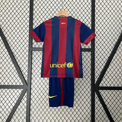 Barcelona Home 2014-15 Retro Kids Kits Jersey+Shorts