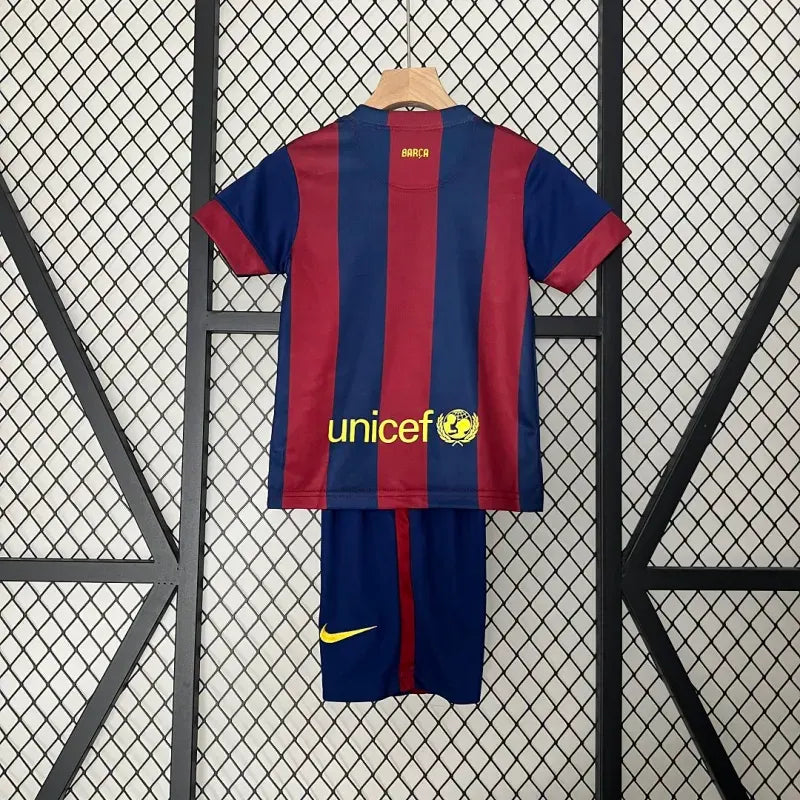 Barcelona Home 2014-15 Retro Kids Kits Jersey+Shorts
