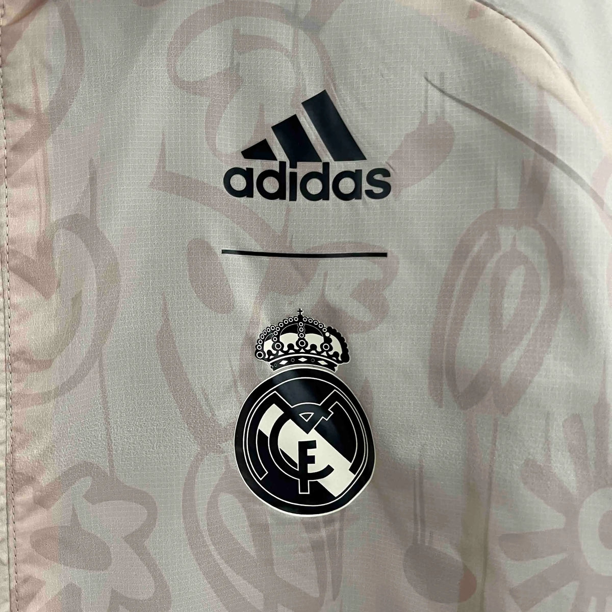 Real Madrid Blue&amp;Beige Trench Coat Reversible Windbreaker Jacket 2024
