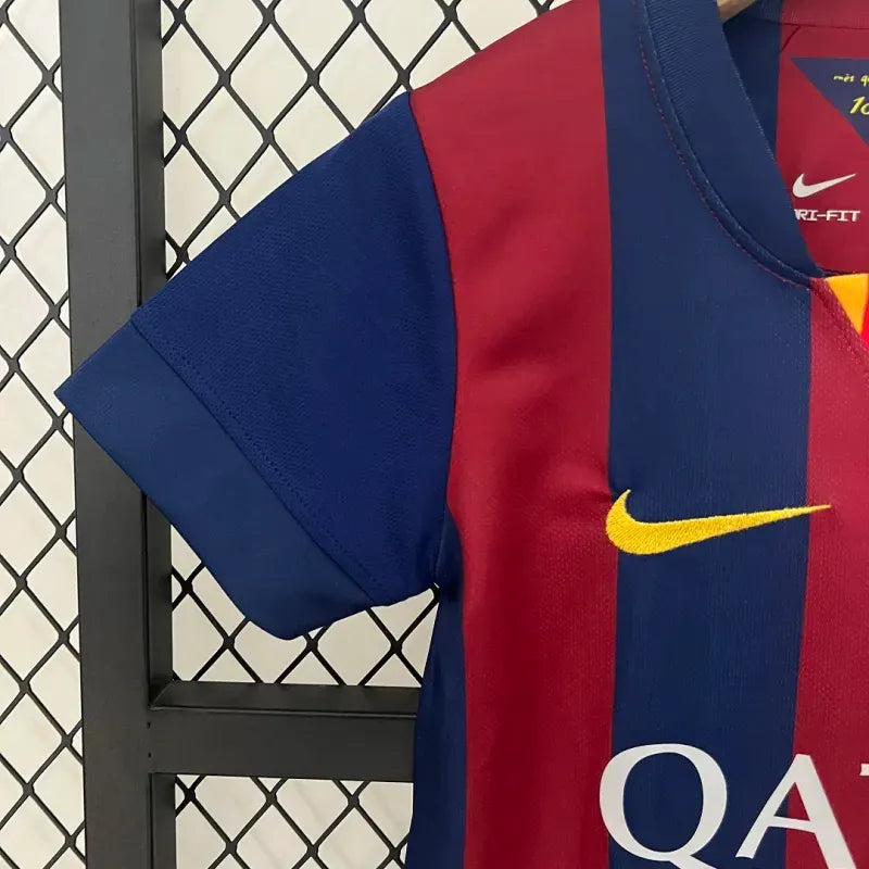Barcelona Home 2014-15 Retro Kids Kits Jersey+Shorts