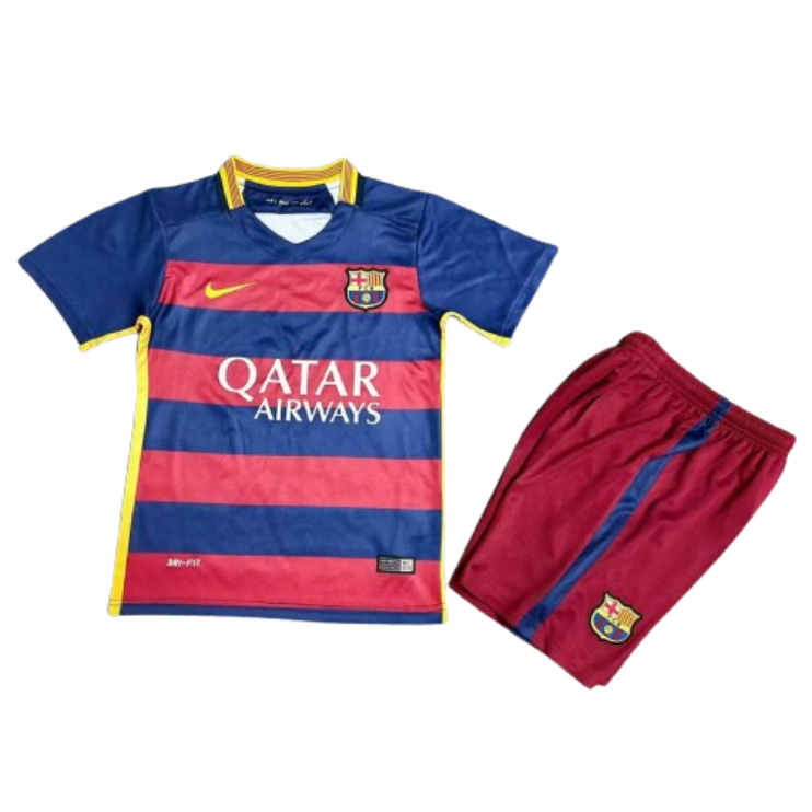 Barcelona 15-16 Home Retro Kid Kits Youth Apparels Sport Jersey