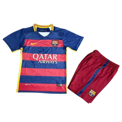 Barcelona 15-16 Home Retro Kid Kits Youth Apparels Sport Jersey