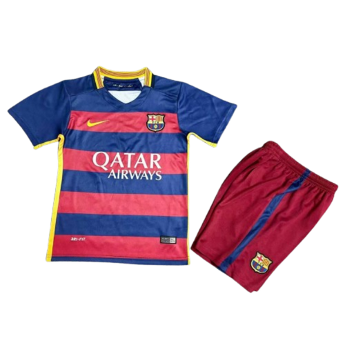 Barcelona 15-16 Home Retro Kid Kits Youth Apparels Sport Jersey