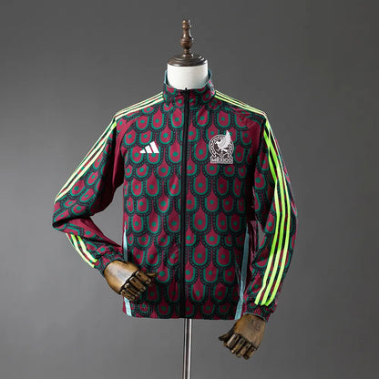 Mexico Reversible Jacket Windbreaker - Red & Sky Blue