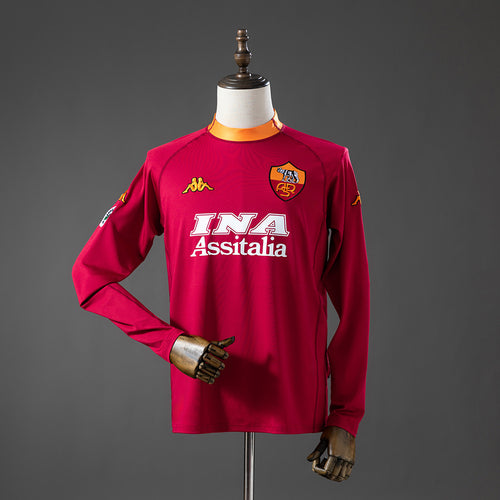 Roma 00-01 Home Long Sleeve Retro Jersey