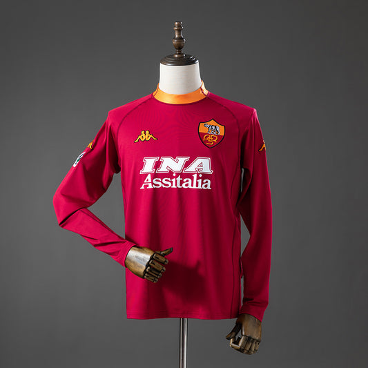 Roma 00-01 Home Long Sleeve Retro Jersey