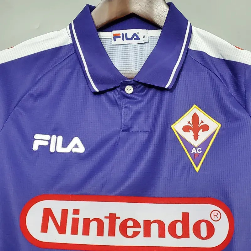 Fiorentina RUI COSTA #10 BATISTUTA #9 Retro 1998/99 Jersey Home
