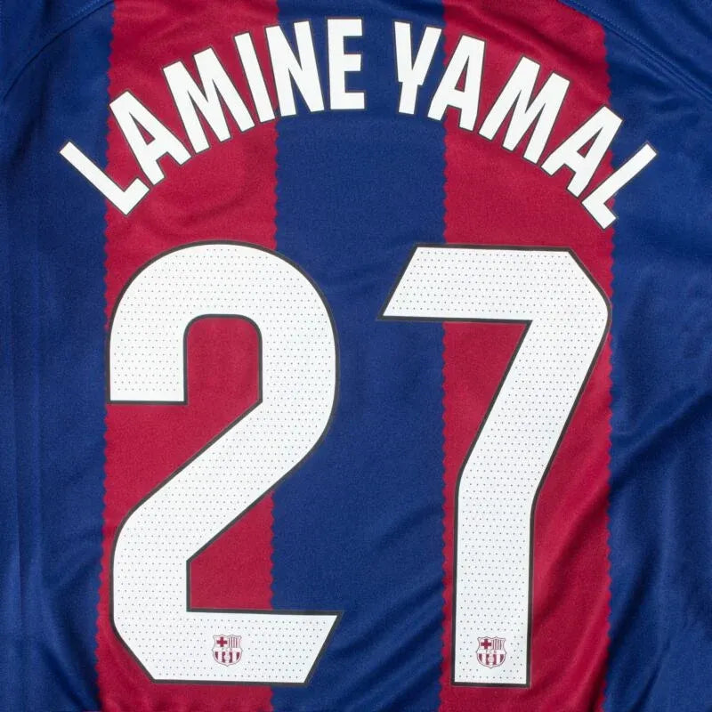 Barcelona Home Lamine Yamal 27 Shirt 2023-2024 (La Liga)