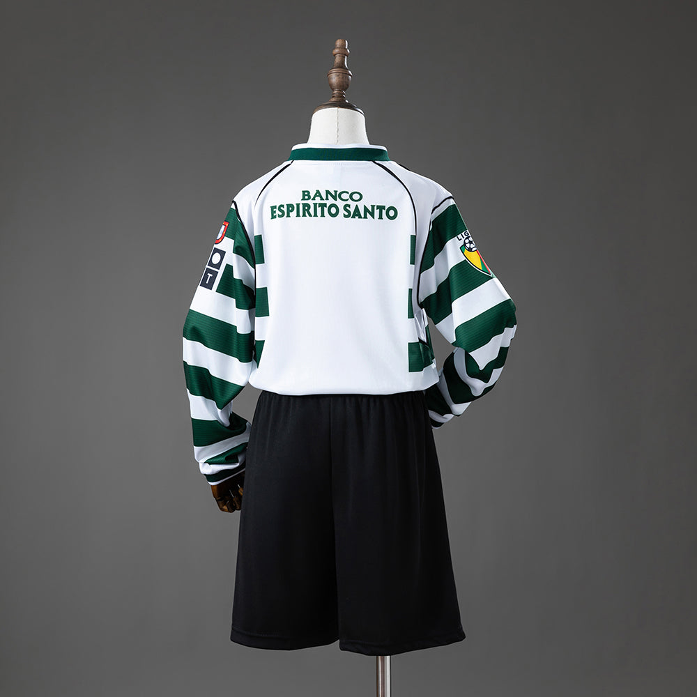 Sporting CP 01-02 Home Retro Long-Sleeve Kids Kit
