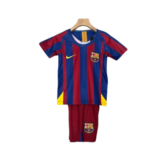 Barcelona 05-06 Home Retro Kids Kits Football Jersey