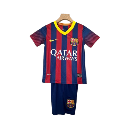 Barcelona 13-14 Home Retro Kids Kits Children Shirt Cheap Jersey