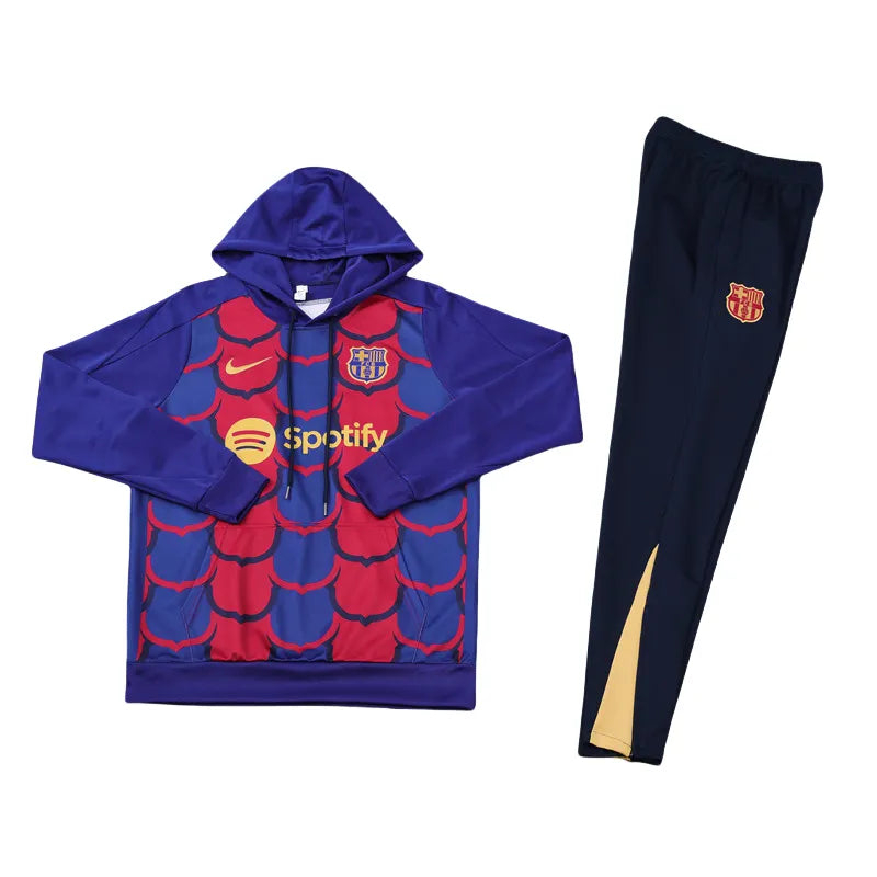 Nike Barcelona 24-25 Men's Hooded Soccer Training Tracksuit Kits
