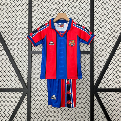 Barcelona 95-97 Home Retro Kid Kits Youth Apparels Jersey