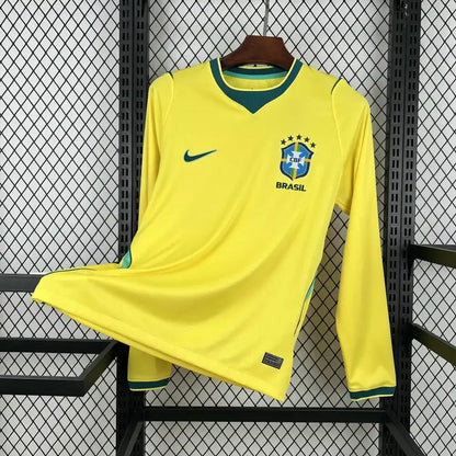 Mens Brazil 2026 World Cup Home Long Sleeve Jersey