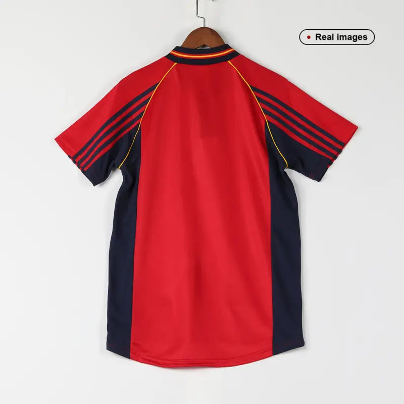 1998 Spain Nation Retro Jersey Home World Cup
