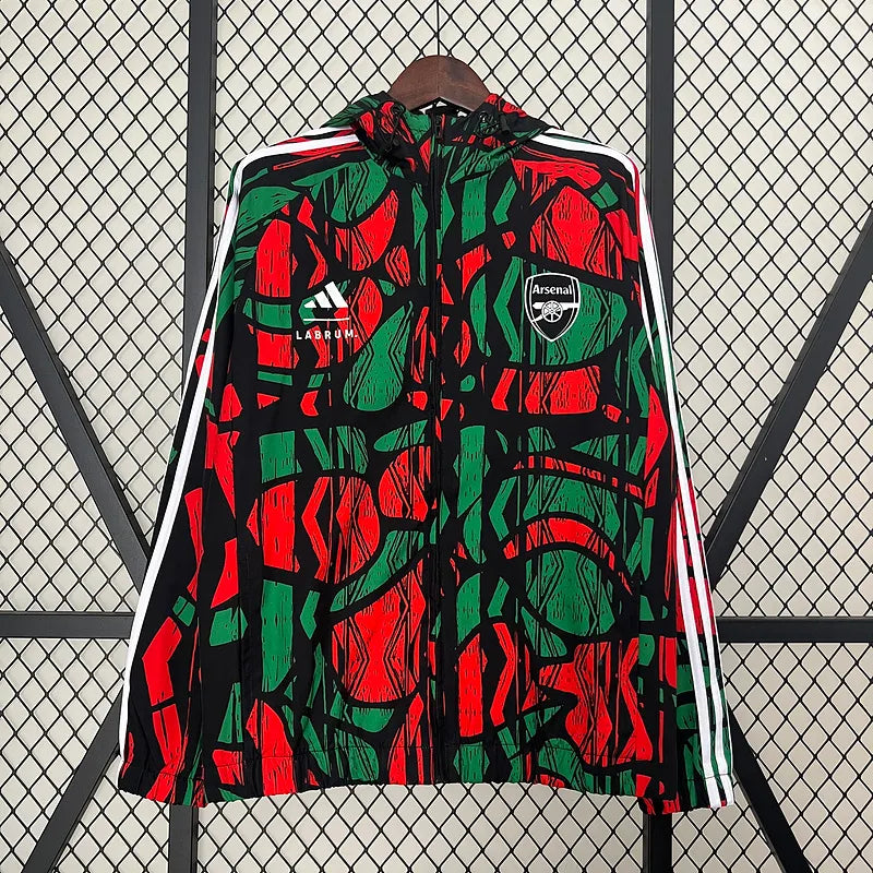 24-25 Arsenal Red&amp;Green Windbreaker Jacket Football