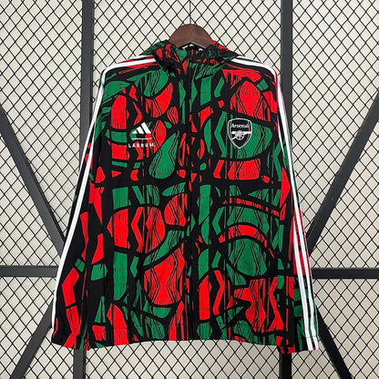 24-25 Arsenal Red&amp;Green Windbreaker Jacket Football