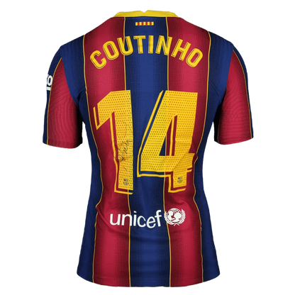 2020-21 Barcelona COUTINHO #14 Home Soccer Jersey