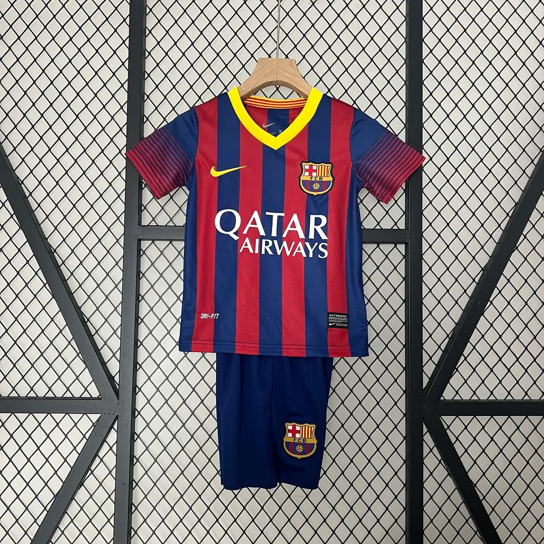Barcelona 13-14 Home Retro Kids Kits Children Shirt Cheap Jersey