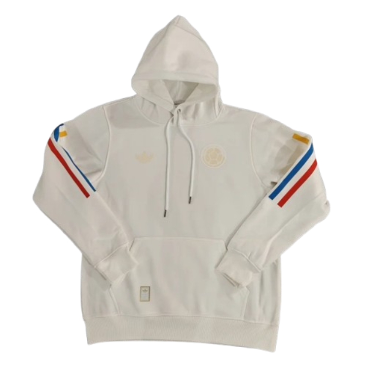 Colombia Nation 2024 100th Anniversary White Hoodie Jacket