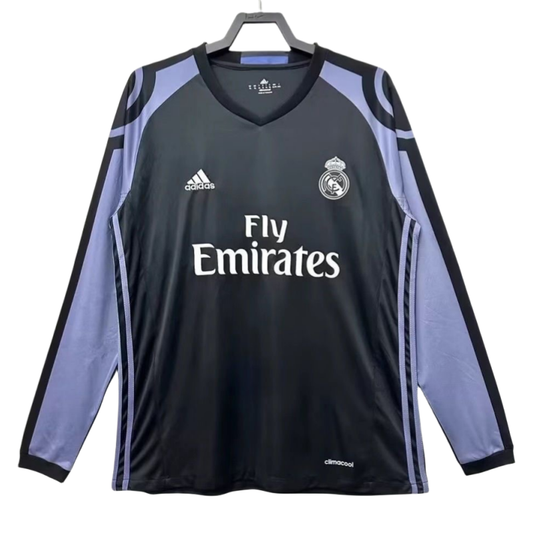 Real Madrid Retro Long Sleeve Jersey Third Away Shirt 2016-17