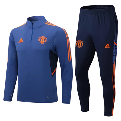 Manchester United Half-Pull Training Jersey Grey Basket Football Jersey 2022/2023