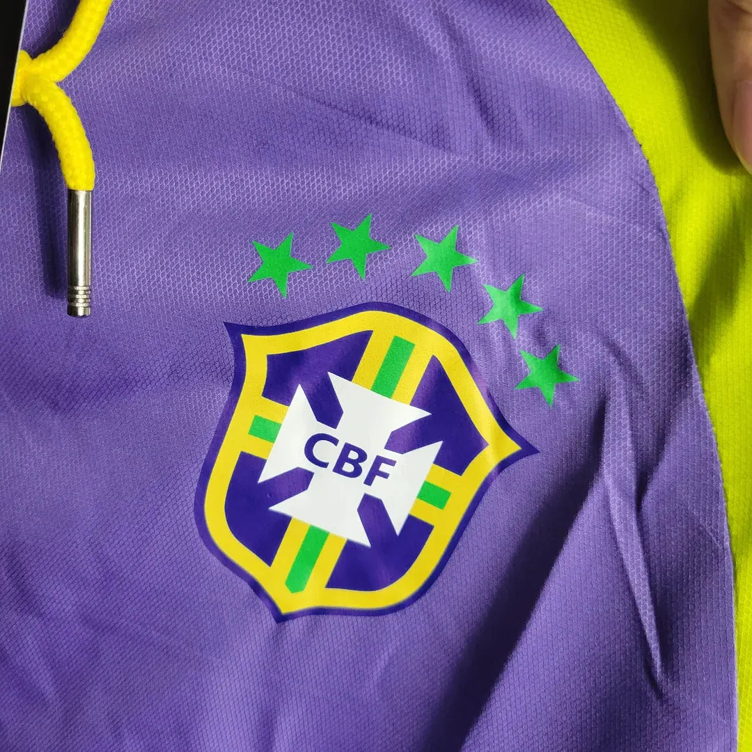 2023/2024 Brazil Windbreaker(Black-Purple)Football Shirt