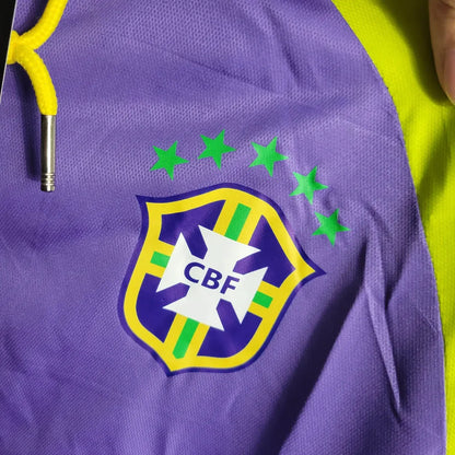 2023/2024 Brazil Windbreaker(Black-Purple)Football Shirt