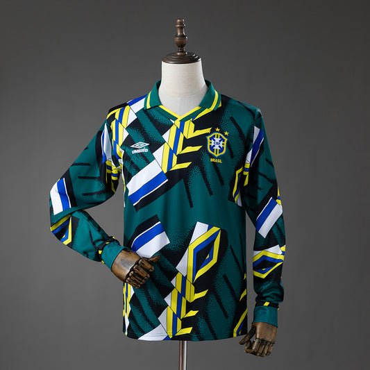 Brazil 96-97 Goalkeeper Retro Long Sleeve Jersey