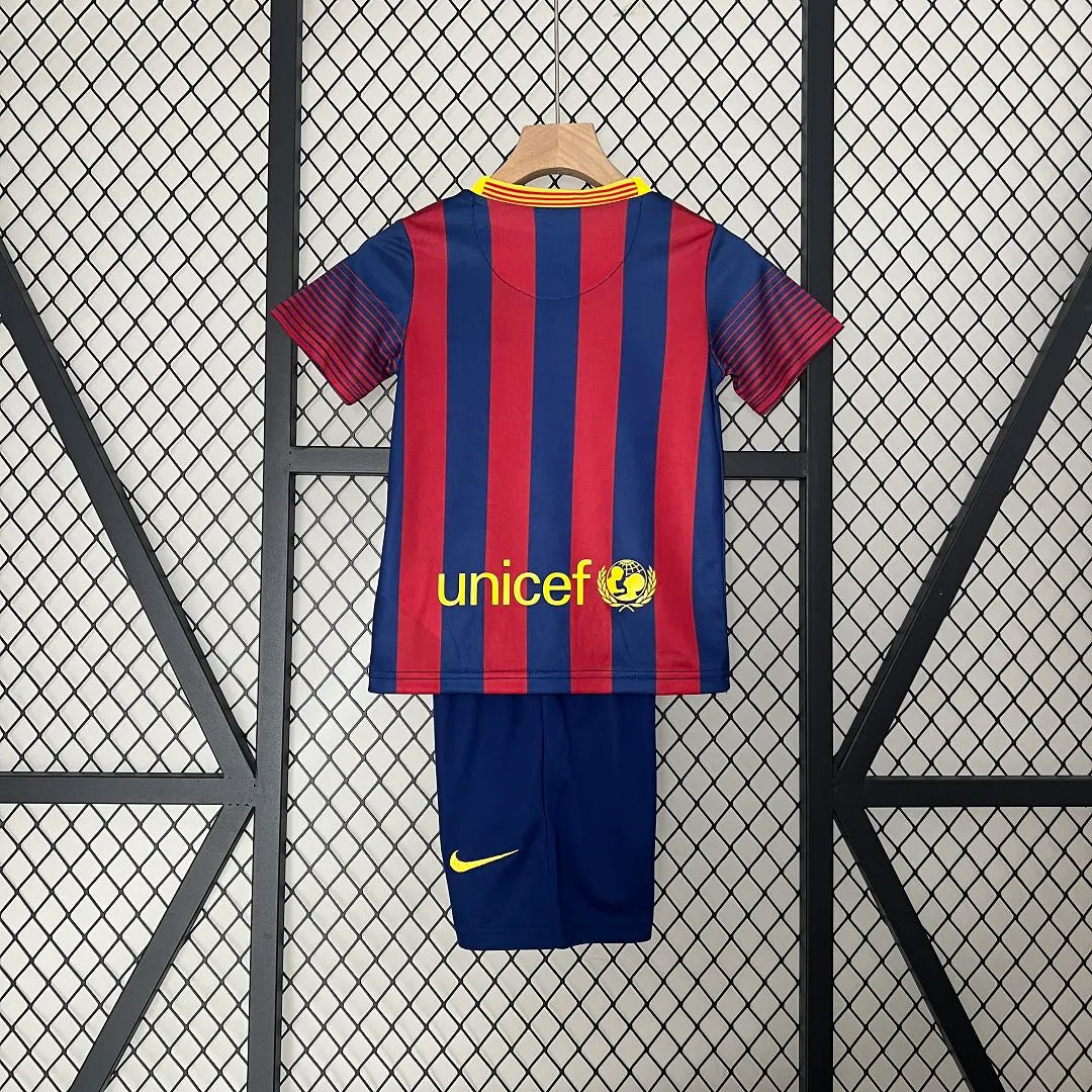 Barcelona 13-14 Home Retro Kids Kits Children Shirt Cheap Jersey
