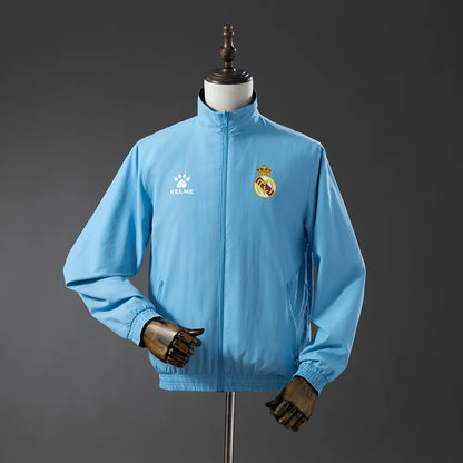 Real Madrid Reversible Jacket Windbreaker - Navy & Sky Blue
