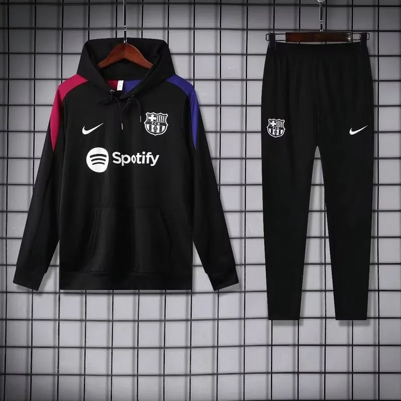 Nike Barcelona 2024-25 Hooded Black Training Tracksuit Kits