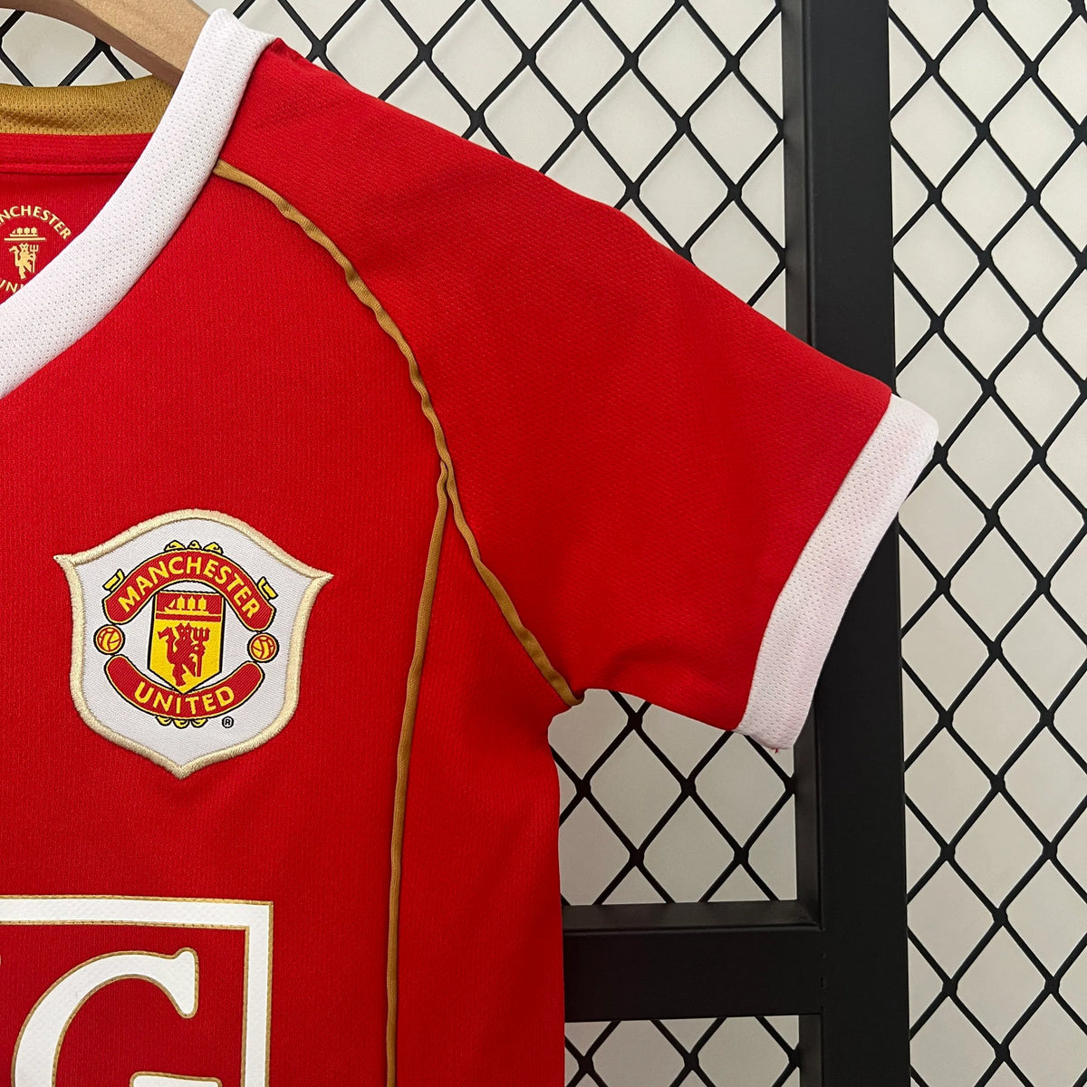 Manchester United 06-07 Home Retro Kids Kits Children Sets Football Jerseys