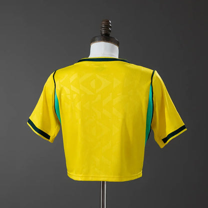 Brazil 2026 Home Women's crop top style Jersey
