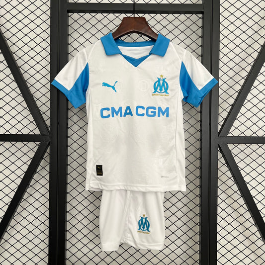 25-26 Kids Olympique Marseille Home Jersey