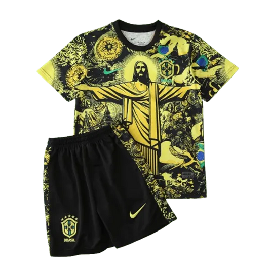 2024 Brazil Christ the Redeemer Special Kids Kit Shirt Football